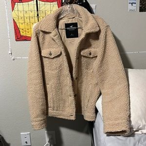 hollister cropped sherpa